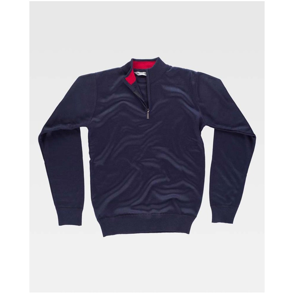 Jersey cremallera Workteam S5601 Marino