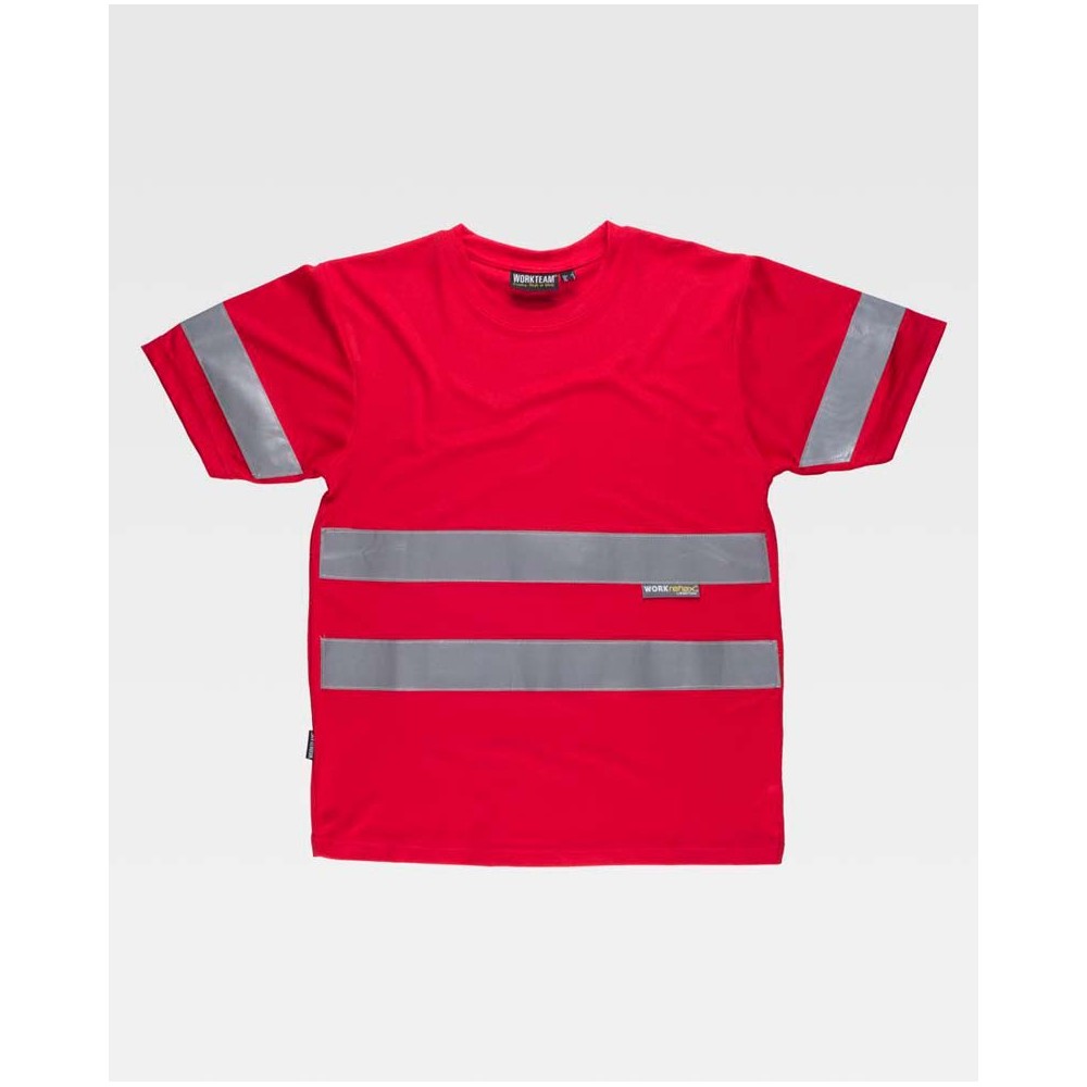 Camiseta de trabajo reflectante Workteam C3939 Roja