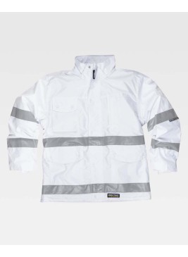 Parka alta visibilidad Workteam S1008 Blanco