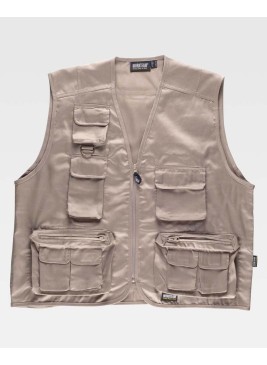 Chaleco de trabajo safari Workteam S3100 Beige