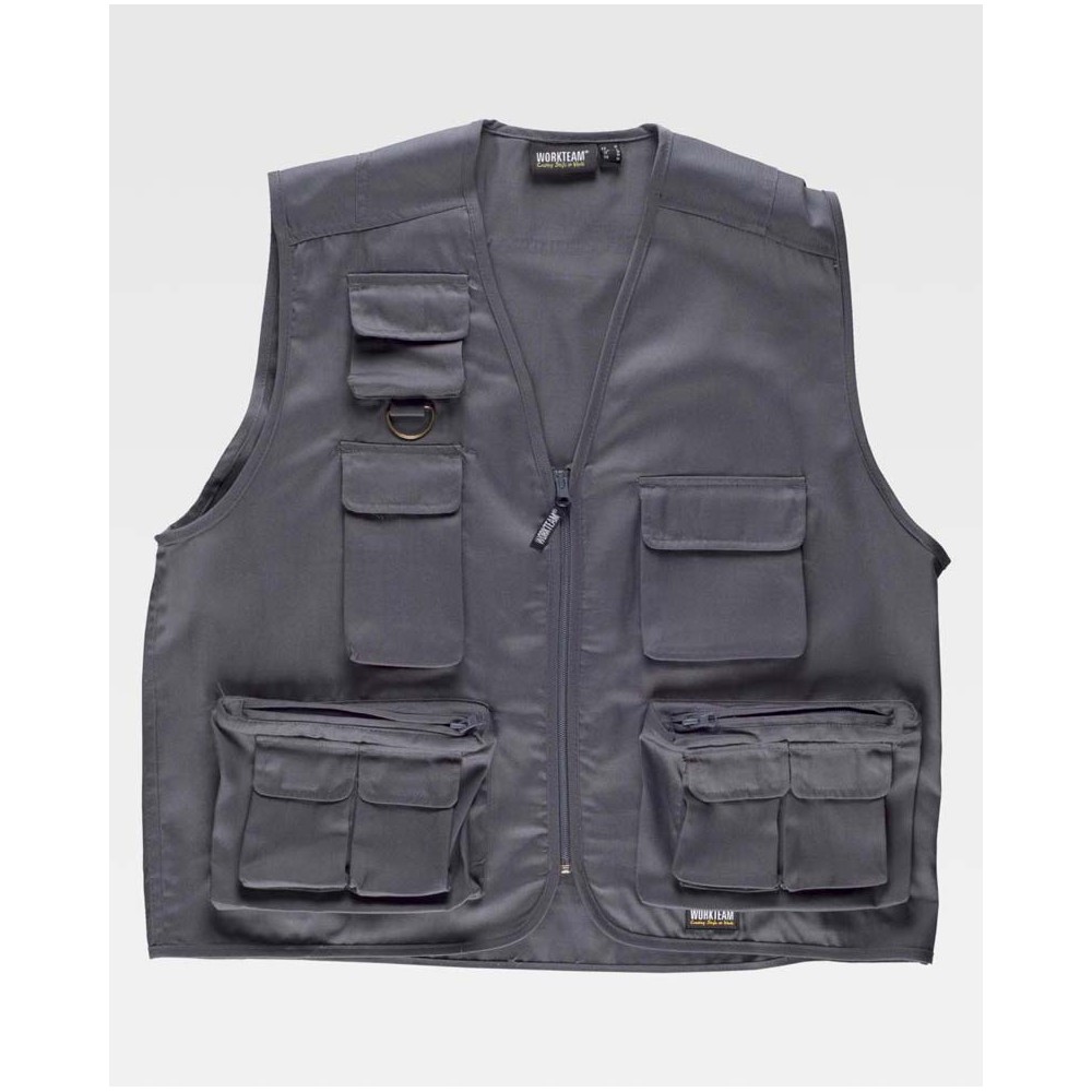 Chaleco de trabajo safari Workteam S3100 Gris