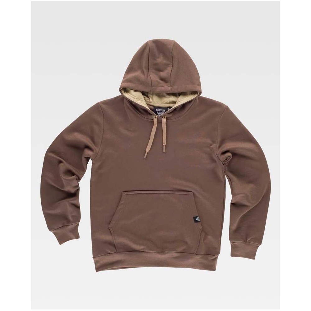 Sudadera gorro Workteam S5570 Marrón