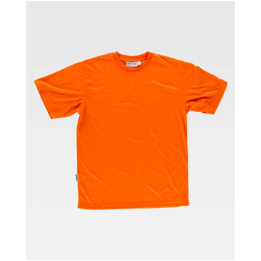 Camiseta alta visibilidad poliéster Workteam C6010 Naranja