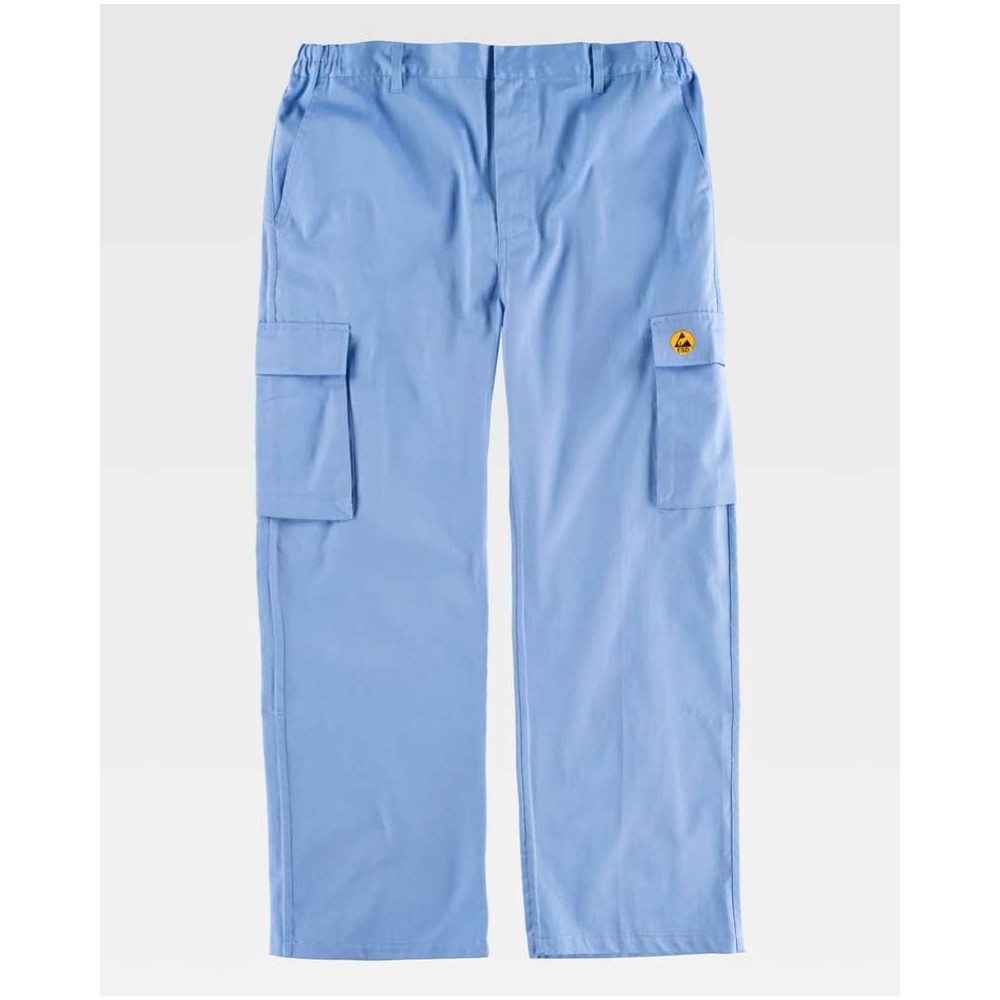 Pantalón antiestático Workteam B1900 Celeste