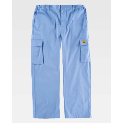 Pantalón antiestático Workteam B1900 Celeste