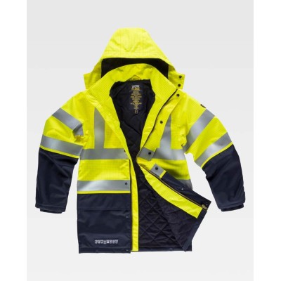 Parka alta visibilidad ignífuga Workteam B3795 Amarillo-Marino