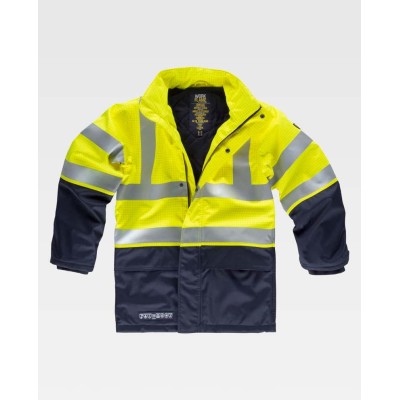 Parka alta visibilidad ignífuga Workteam B3795 Amarillo-Marino