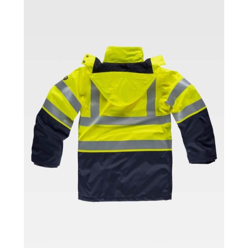 Parka alta visibilidad ignífuga Workteam B3795 Amarillo-Marino