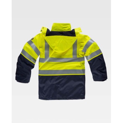 Parka alta visibilidad ignífuga Workteam B3795 Amarillo-Marino