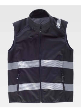 Chaleco de trabajo Workshell Workteam S9233 Negro