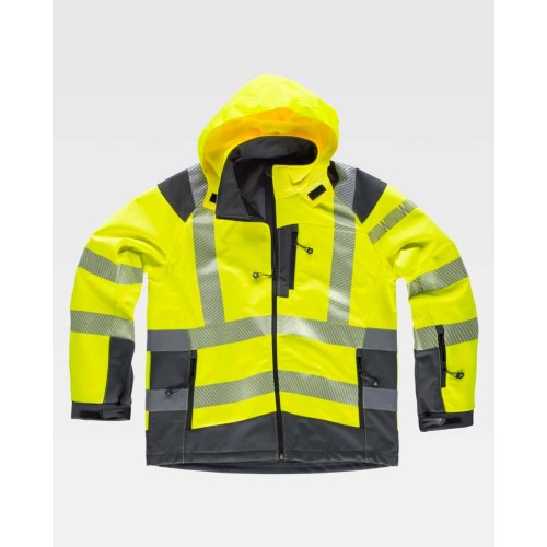 Chaqueta de trabajo Workshell Workteam S9211 Amarillo-gris oscuro