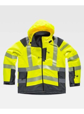 Chaqueta de trabajo Workshell Workteam S9211 Amarillo-gris oscuro