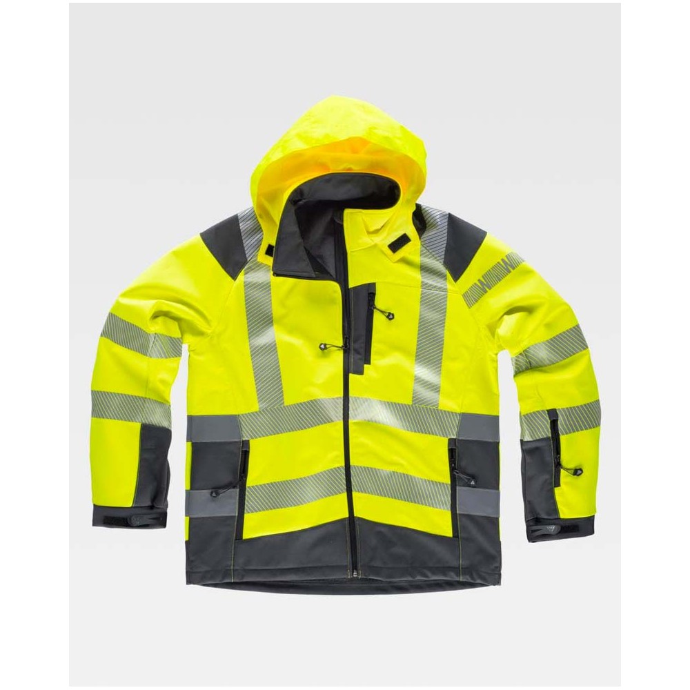 Chaqueta de trabajo Workshell Workteam S9211 Amarillo-gris oscuro