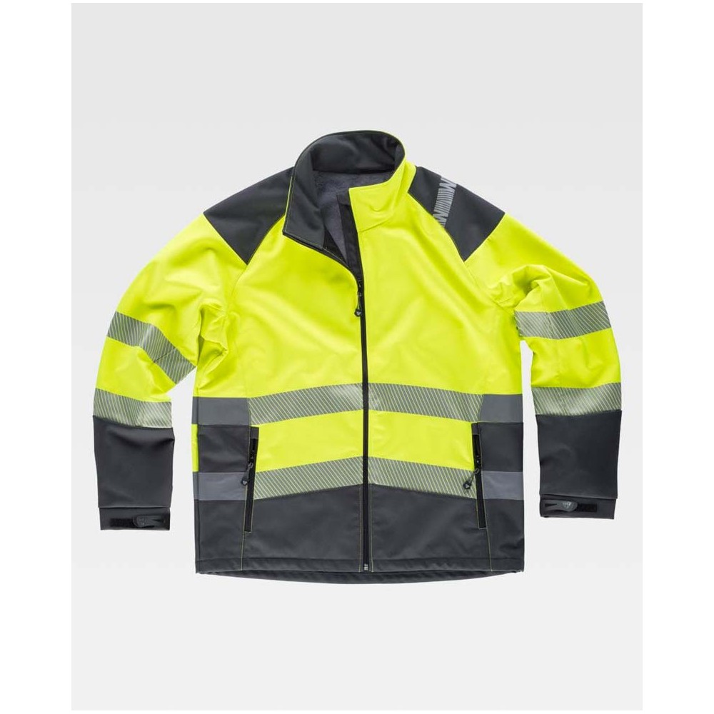 Chaqueta alta visibilidad workshell Workteam S9001 Amarillo-gris