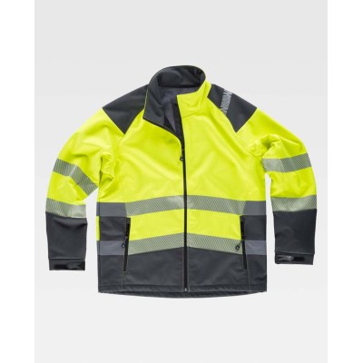 Chaqueta alta visibilidad workshell Workteam S9001 Amarillo-gris