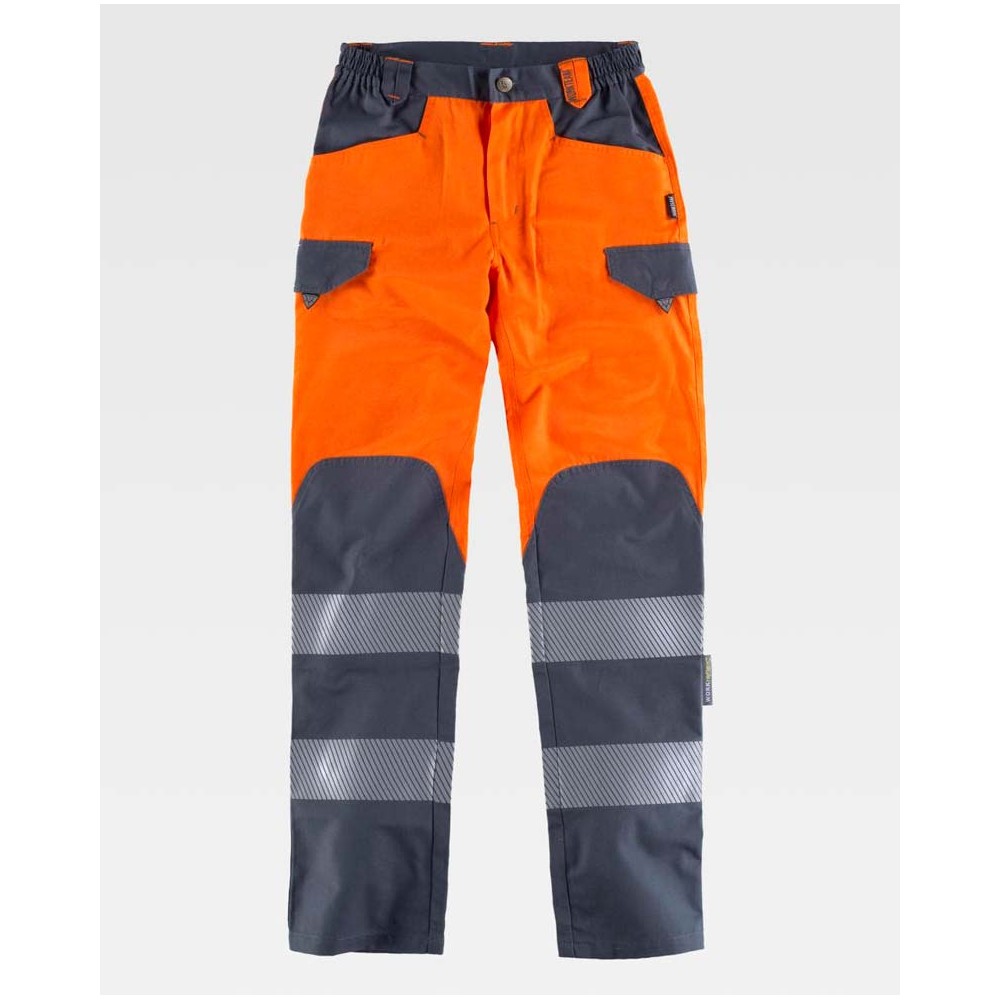 Pantalón alta visibilidad Workteam C2715 naranja-gris oscuro
