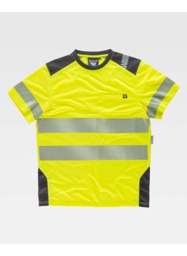 Camiseta alta visibilidad Workteam C9241 Amarillo-gris oscuro