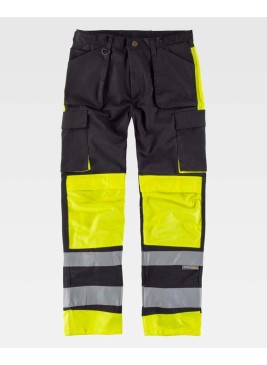 Pantalón Workteam C2914 Negro/Amarillo a.v