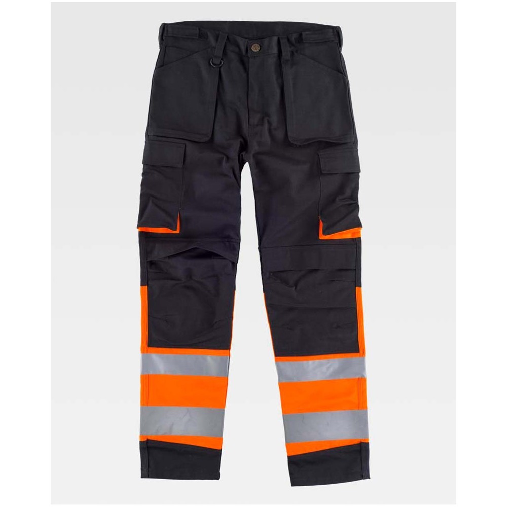 Pantalón rodilleras Workteam C2918 Negro/Naranja