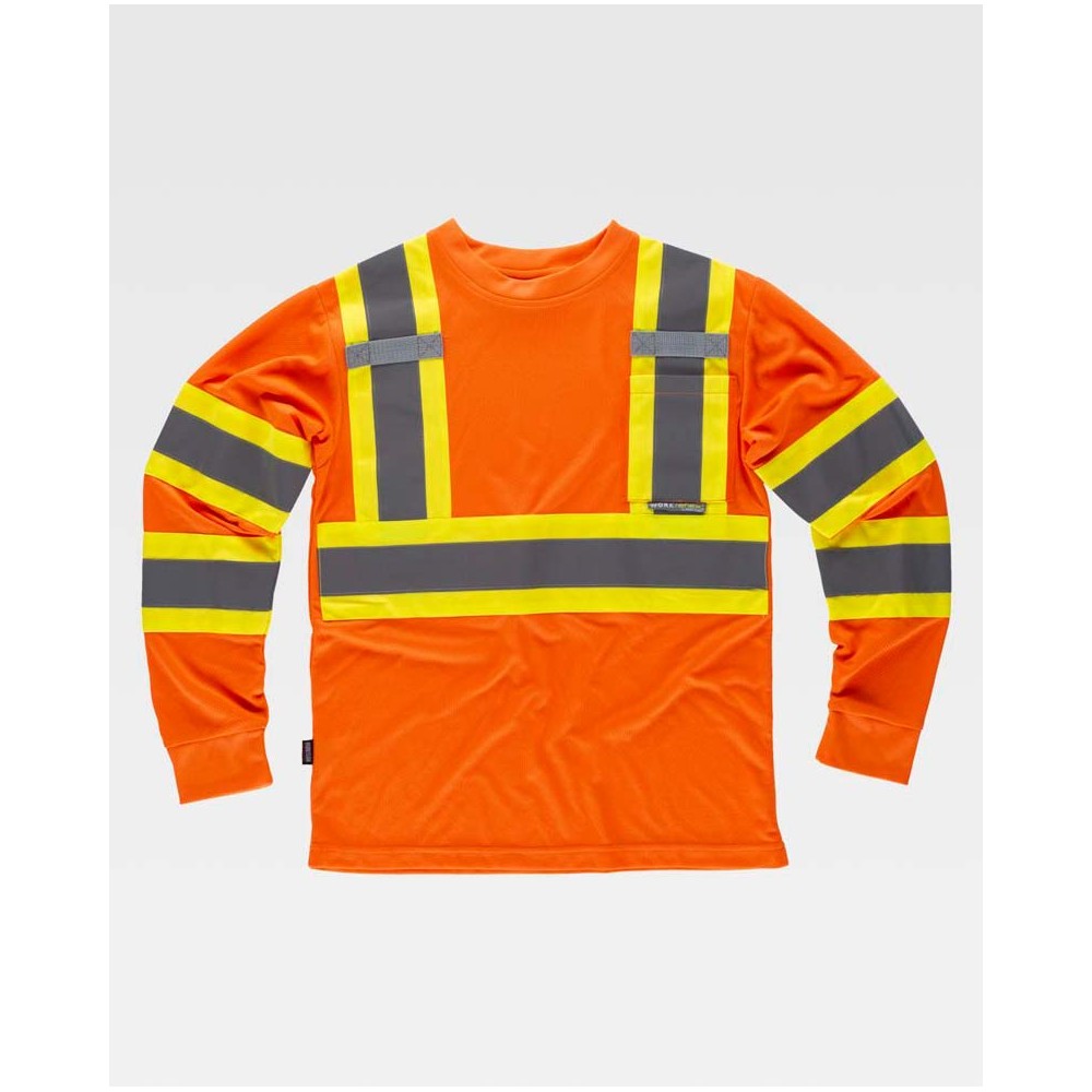 Camiseta manga larga Workteam C3633 Naranja a.v