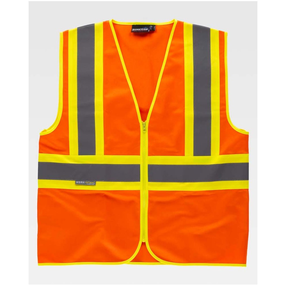 Chaleco Workteam C3620 Naranja a.v