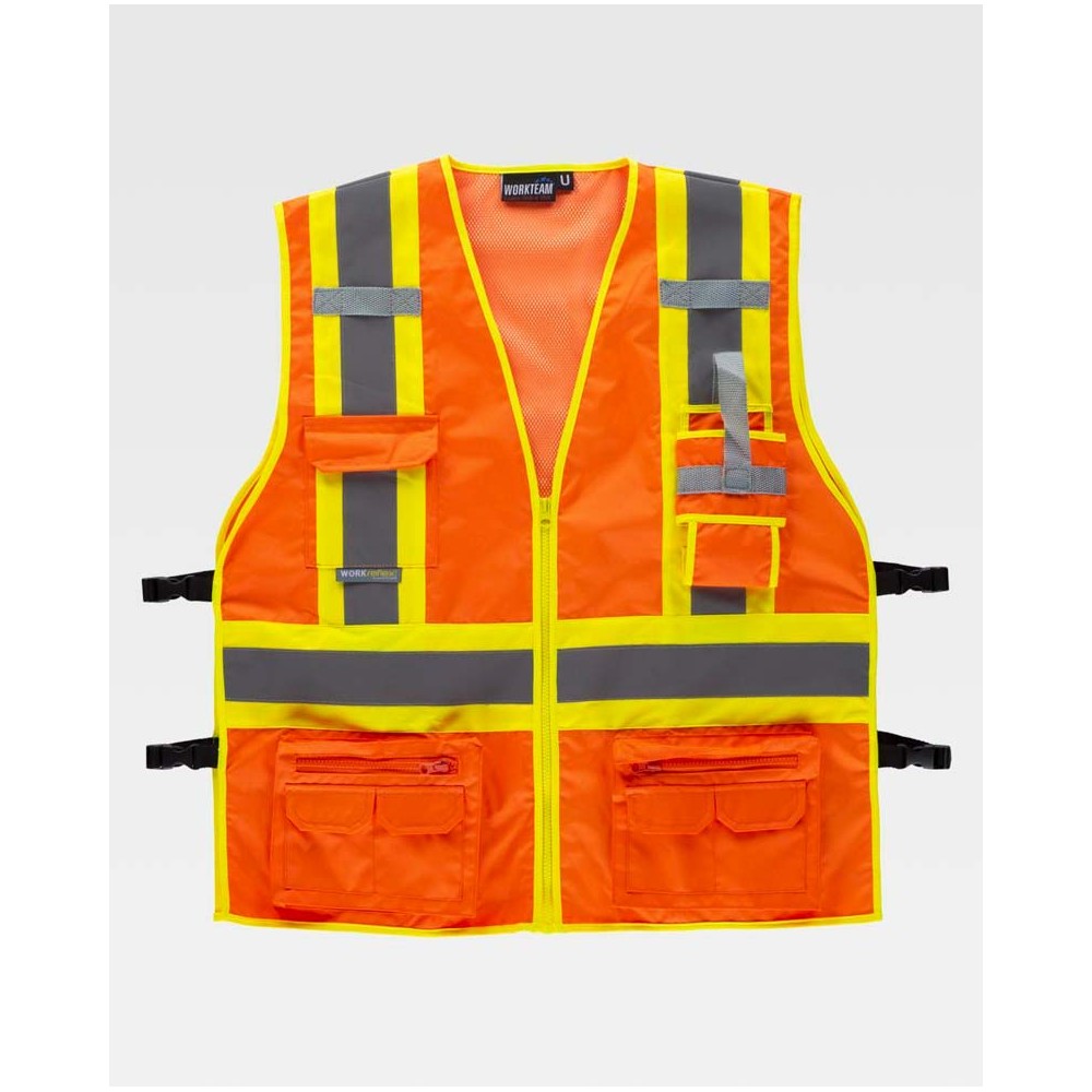 Chaleco Workteam C3622 Naranja a.v