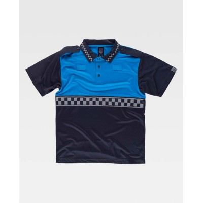 Polo de trabajo combinado manga corta workteam C3855 Marino-Celeste