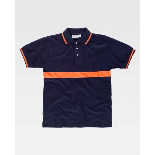Polo de trabajo protección civil Workteam C3850 Marino-Naranja