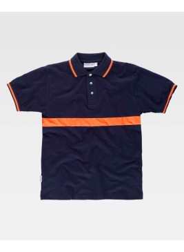 Polo de trabajo protección civil Workteam C3850 Marino-Naranja