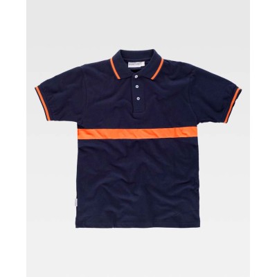 Polo de trabajo protección civil Workteam C3850 Marino-Naranja