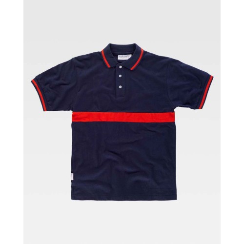 Polo de trabajo protección civil Workteam C3850 Marino-Rojo
