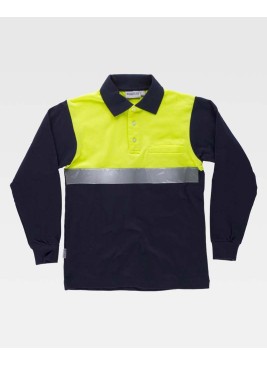 Polo combinado cinta reflectante Workteam C3843