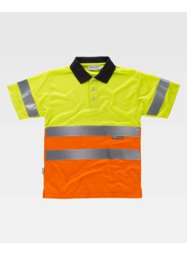 Polo alta visibilidad Workteam C3866 Amarillo-Naranja