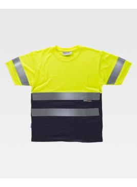 Camiseta reflectante Workteam C3941 Marino-Amarillo