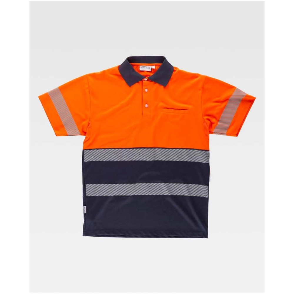 Polo reflectante con bolsillo Workteam C3890
