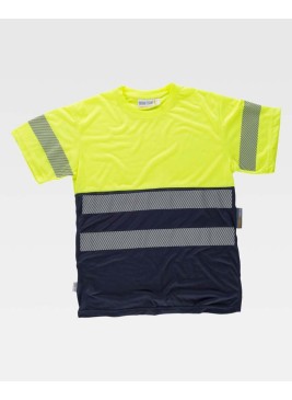 Camiseta combinada Workteam C6040 Amarillo