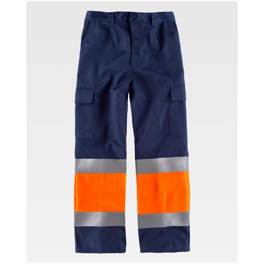 Pantalón alta visibilidad contra el frío Workteam C4028 Marino-Naranja