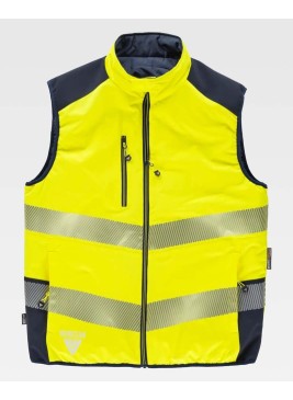 Chaleco reflectante reversible Workteam C8250 Amarillo-marino