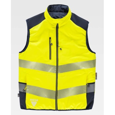 Chaleco reflectante reversible Workteam C8250 Amarillo-marino