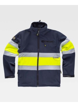 Chaqueta alta visibilidad workshell Workteam S9520 marino-Amarillo