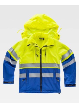 Chaqueta reflectante workshell Workteam S9525 Azulina-Amarillo