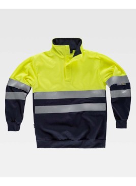 Sudadera reflectante para ambiente frío Workteam C3839 Marino-Amarillo