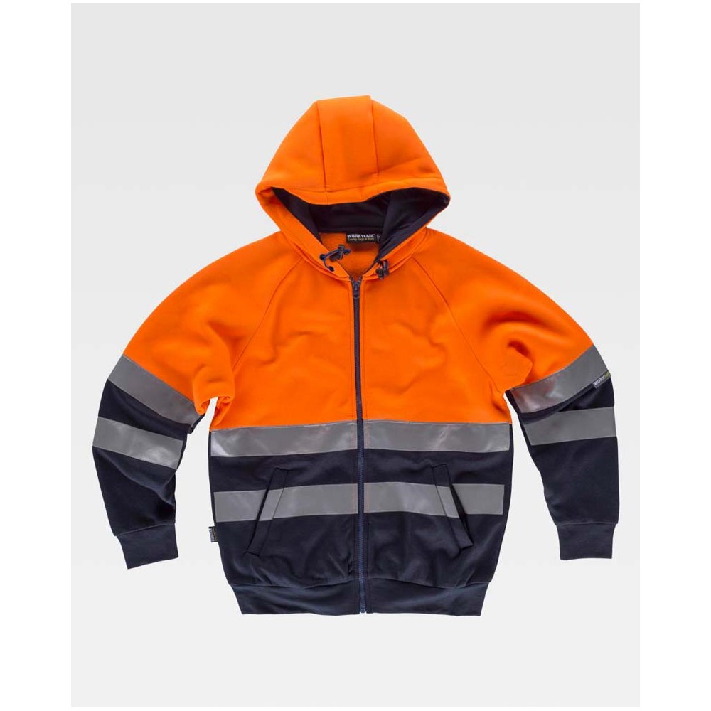 Sudadera alta visibilidad Workteam C9036 Marino-Naranja