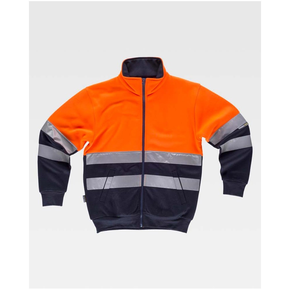 Sudadera de alta visibilidad Workteam C9037 Marino-Naranja