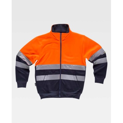 Sudadera de alta visibilidad Workteam C9037 Marino-Naranja