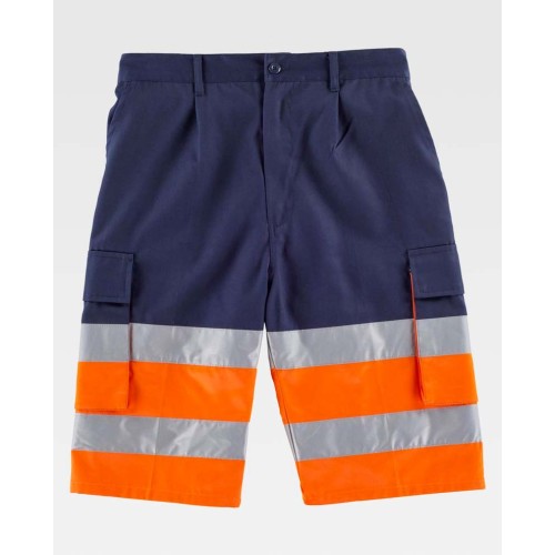 Bermudas Workteam C4005 Marino/Naranja