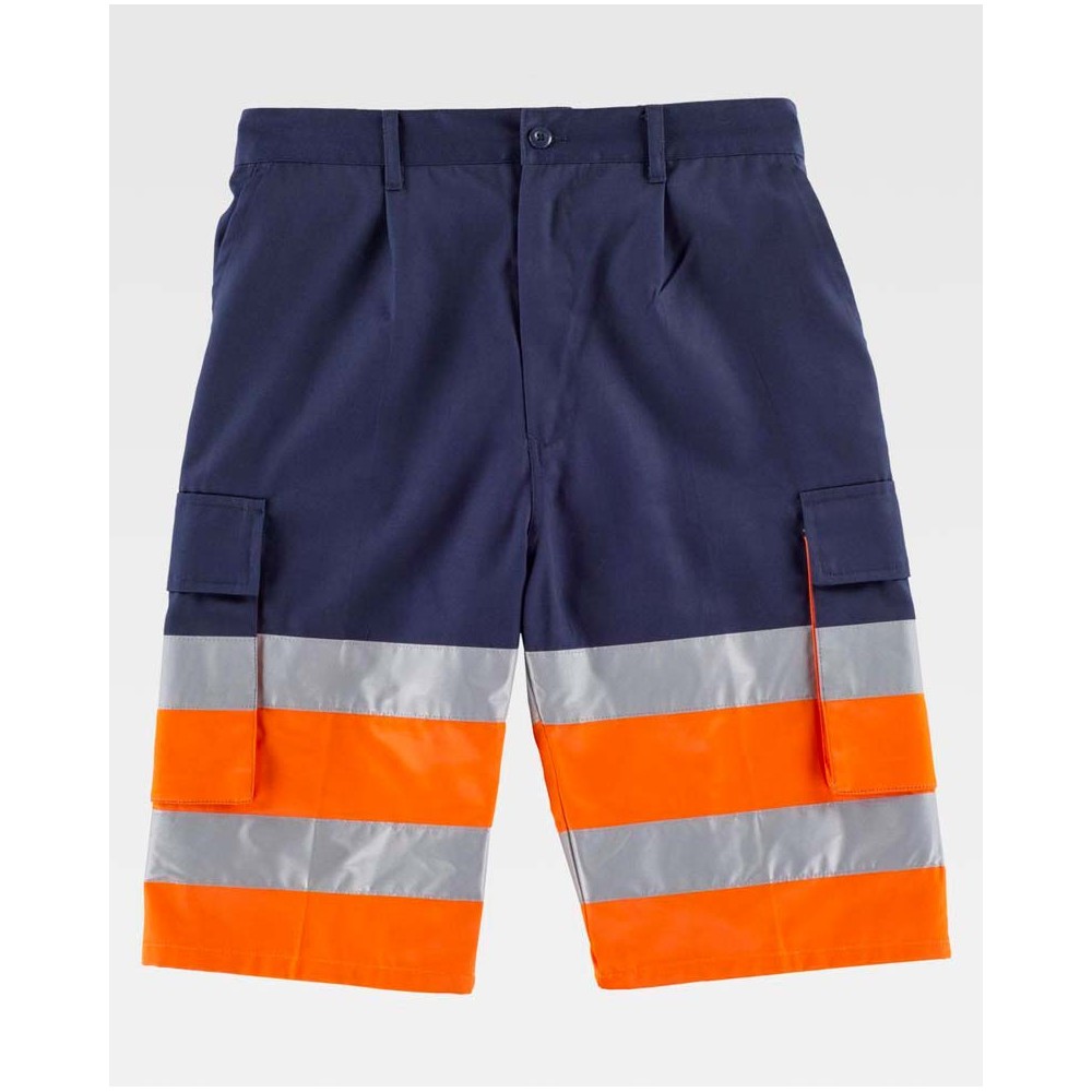 Bermudas Workteam C4005 Marino/Naranja