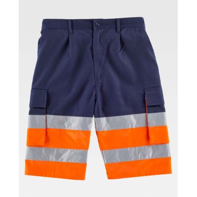 Bermudas Workteam C4005 Marino/Naranja