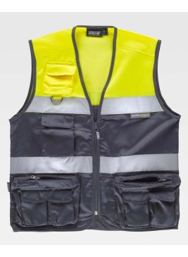 Chaleco reflectante Workteam C4010 Gris-Amarillo