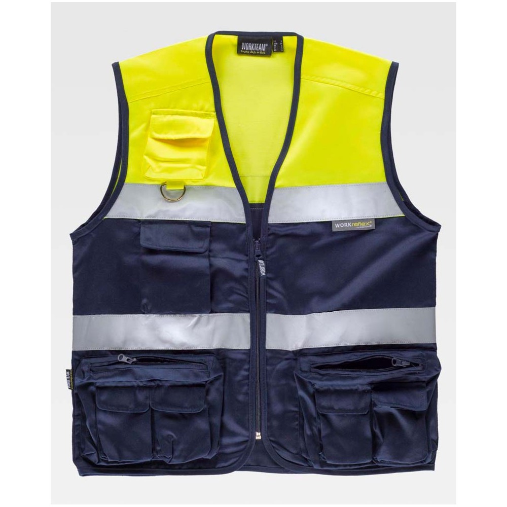 Chaleco reflectante Workteam C4010 Marino-amarillo